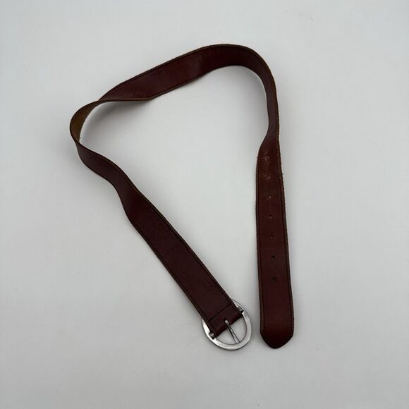 American Eagle Outfitters Brown Genuine Leather Womens Belt Sizre XS Crystal - Picture 2 of 6